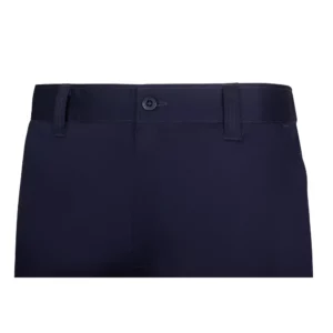 Bermuda multibolsillos Velilla 103027 Azul navy, detalle de botón y cintura