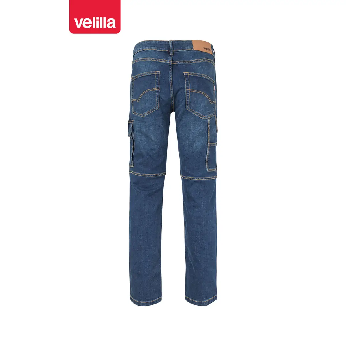Pantalón dénim multibolsillos Velilla 103028S 4 Pantalón dénim multibolsillos Velilla 103028S Dénim azul, vista trasera