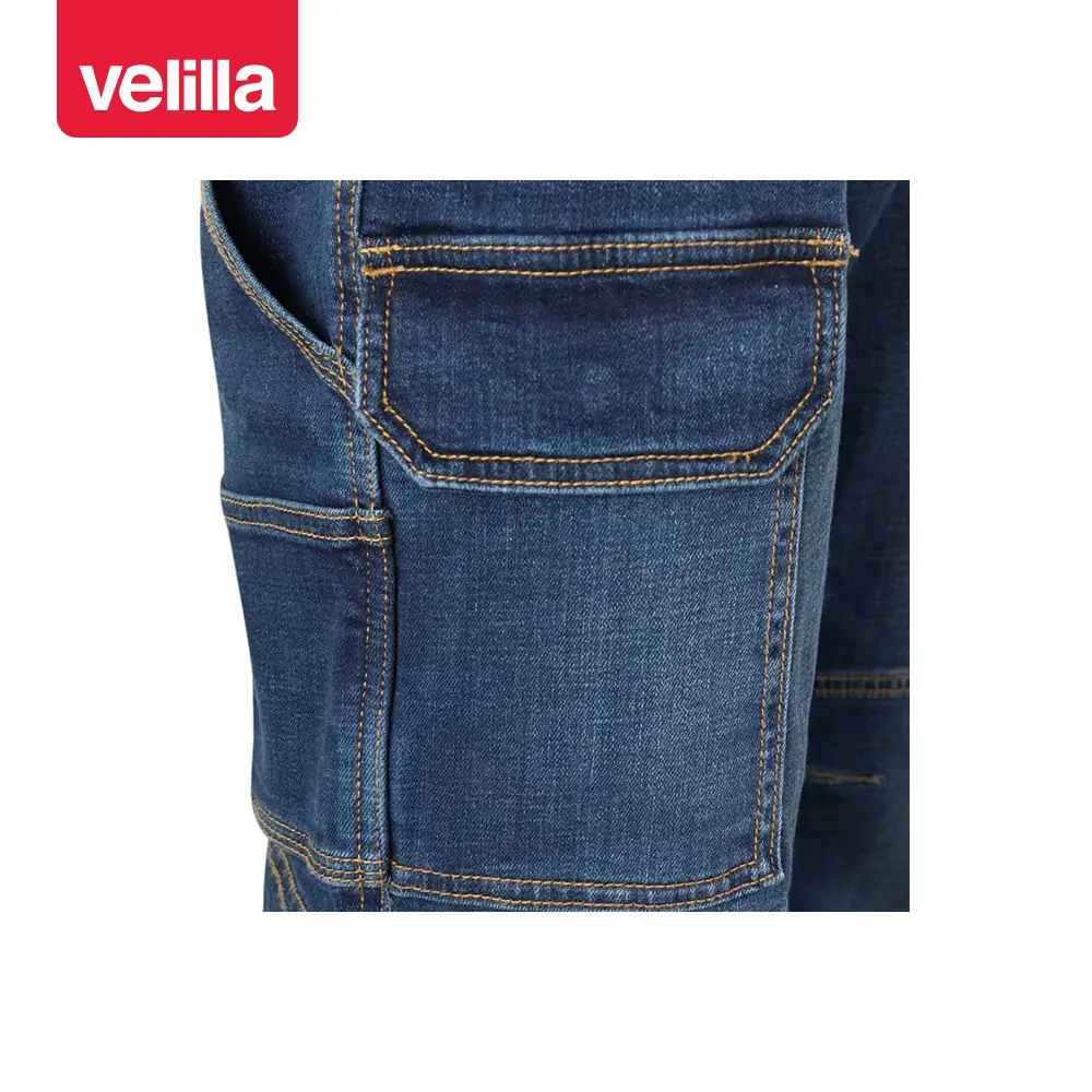 Pantalón dénim multibolsillos Velilla 103028S 7 Pantalón dénim multibolsillos Velilla 103028S Dénim azul, detalle de bolsillo lateral