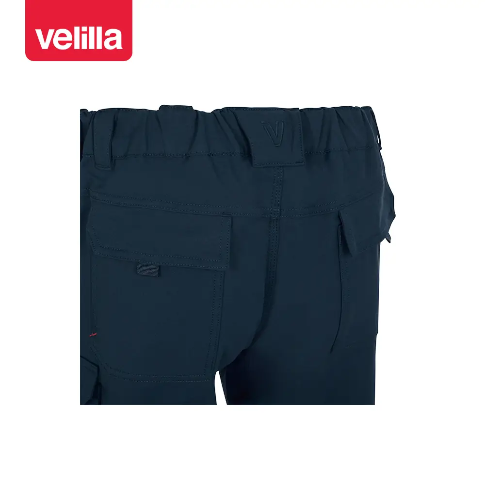 Pantalón multibolsillos Velilla ARROW 103030X 6 Pantalón multibolsillos Velilla ARROW 103030X Azul petróleo, detalle de cintura y bolsillo trasero