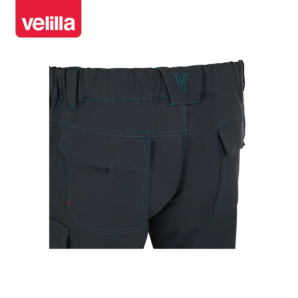 Pantalón multibolsillos Velilla ARROW 103030X 10 Pantalón multibolsillos Velilla ARROW 103030X Gris oscuro, detalle de cintura y bolsillo trasero