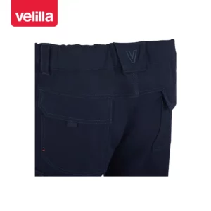 Pantalón multibolsillos Velilla ARROW 103030X Azul navy, detalle de cintura y bolsillo trasero