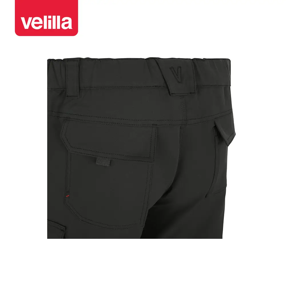 Pantalón multibolsillos Velilla ARROW 103030X 26 Pantalón multibolsillos Velilla ARROW 103030X Verde plomo, detalle de cintura y bolsillo trasero