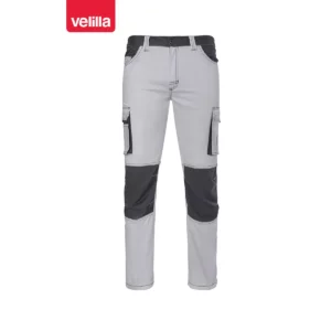 Pantalón stretch bicolor Velilla 103031S Blanco/Gris, vista frontal