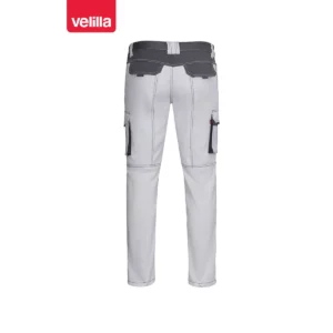 Pantalón stretch bicolor Velilla 103031S Blanco/Gris, vista trasera