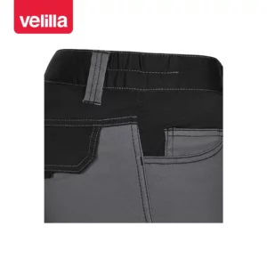 Pantalón stretch bicolor Velilla 103031S Gris/Negro, detalle de refuerzo y cintura trasera