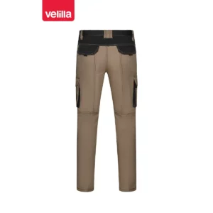 Pantalón stretch bicolor Velilla 103031S Beige arena/Negro, vista trasera