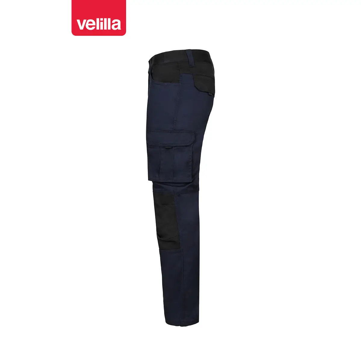 Pantalón stretch bicolor Velilla 103031S 12 Pantalón stretch bicolor Velilla 103031S Azul navy/Negro, vista lateral