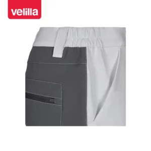 Bermudas trekking bicolor Velilla 103032S Blanco/Gris, detalle de cintura y refuerzo trasero