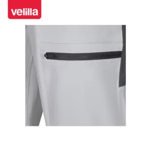 Bermudas trekking bicolor Velilla 103032S Blanco/Gris, detalle de bolsillo lateral con cremallera