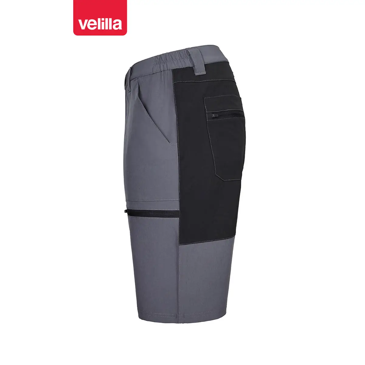 Bermudas trekking bicolor Velilla 103032S 6 Bermudas trekking bicolor Velilla 103032S Gris/Negro, vista lateral opuesta