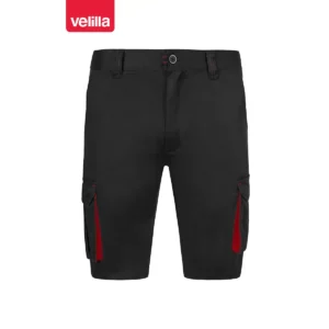 Bermudas stretch bicolor Velilla 103034S Negro/Rojo, vista frontal