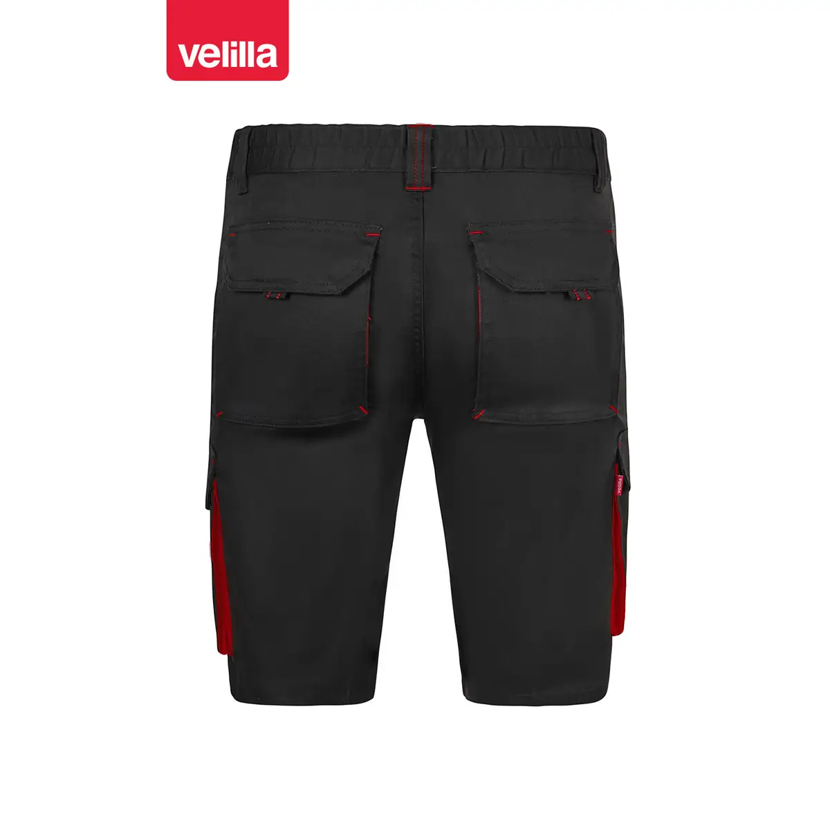 Bermudas stretch bicolor Velilla 103034S 3 Bermudas stretch bicolor Velilla 103034S Negro/Rojo, vista trasera