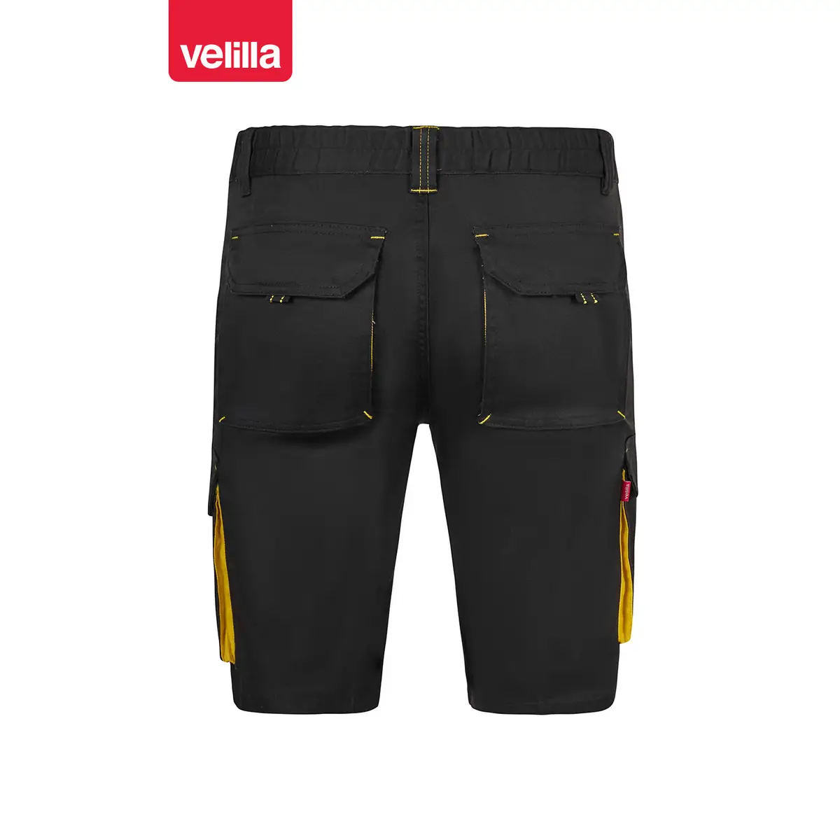 Bermudas stretch bicolor Velilla 103034S 38 Bermudas stretch bicolor Velilla 103034S Negro/Amarillo, vista trasera