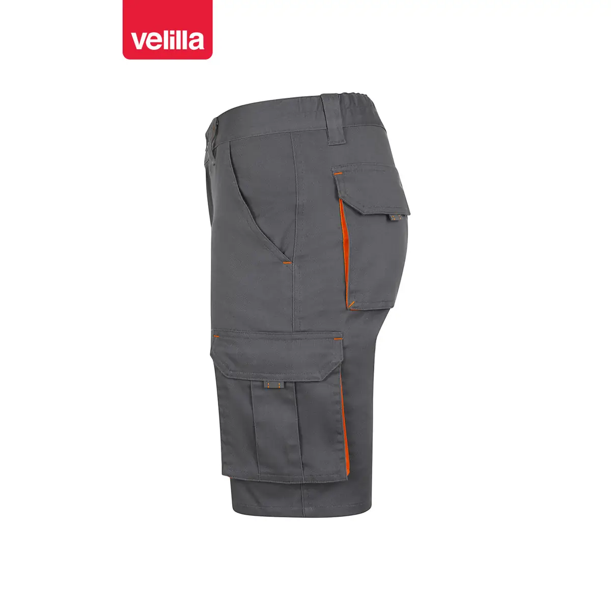 Bermudas stretch bicolor Velilla 103034S 49 Bermudas stretch bicolor Velilla 103034S Gris/Naranja, vista lateral