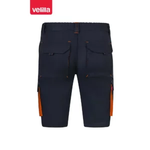 Bermudas stretch bicolor Velilla 103034S Azul navy/Naranja, vista trasera