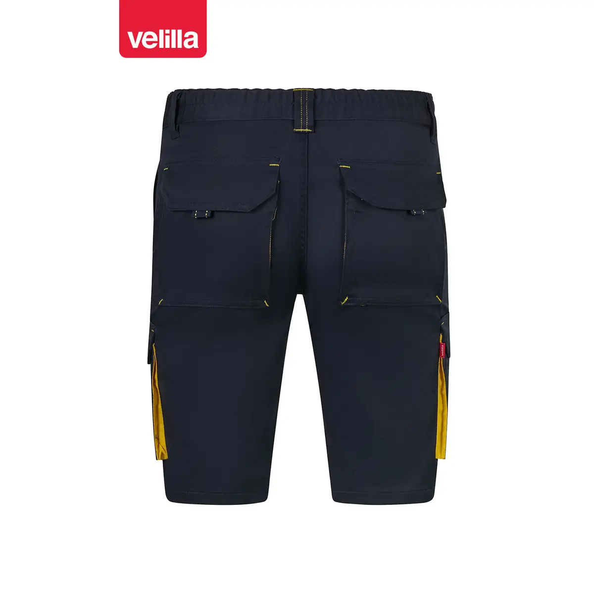 Bermudas stretch bicolor Velilla 103034S 68 Bermudas stretch bicolor Velilla 103034S Azul navy/Amarillo, vista trasera