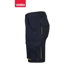 Bermudas stretch bicolor Velilla 103034S Azul navy/Amarillo, vista lateral