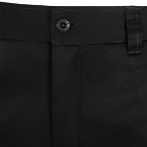 Pantalón forro polar Velilla 103037 Negro, detalle de botón y cintura