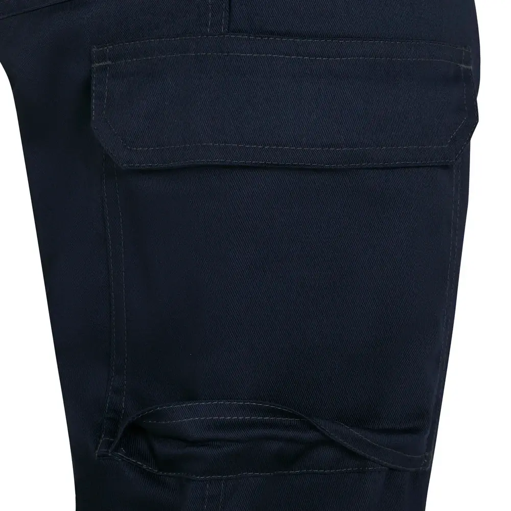 Pantalón forro polar Velilla 103037 22 Pantalón forro polar Velilla 103037 Azul navy, detalle de tapeta y fuelle del bolsillo lateral