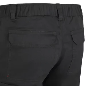 Pantalón forro polar Velilla 103037 Gris antracita, detalle de cintura y bolsillo trasero