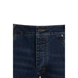 Pantalón dénim stretch Velilla 103038S Dénim azul, detalle de cierre delantero