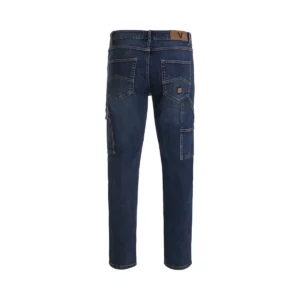 Pantalón dénim multibolsillos Velilla 103048S Dénim azul, vista trasera