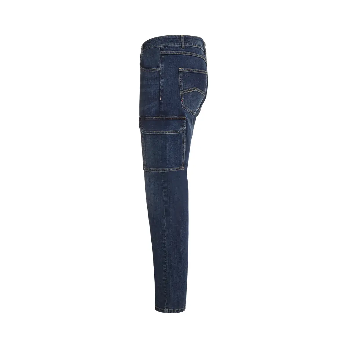 Pantalón dénim multibolsillos Velilla 103048S 2 Pantalón dénim multibolsillos Velilla 103048S Dénim azul, vista lateral