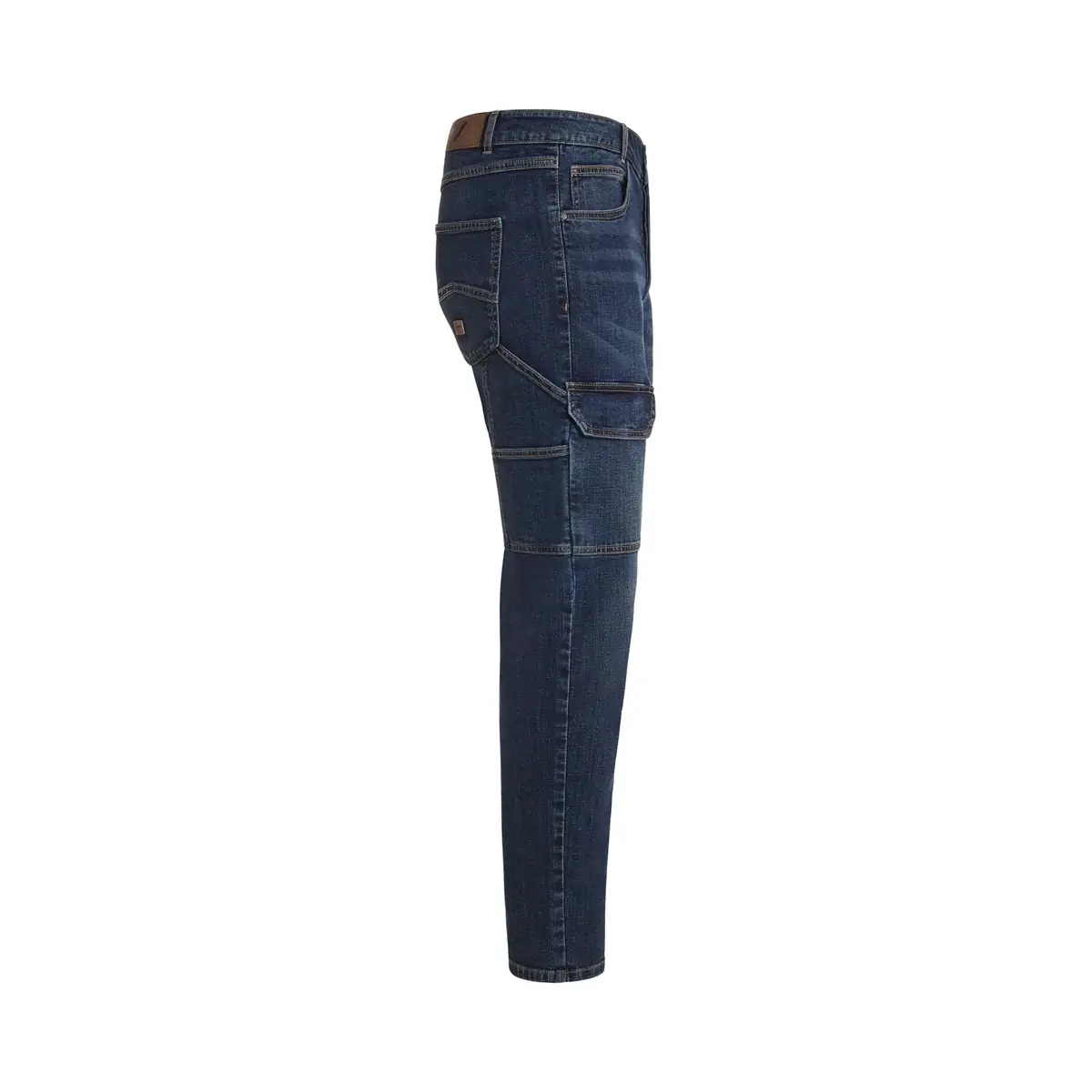 Pantalón dénim multibolsillos Velilla 103048S 3 Pantalón dénim multibolsillos Velilla 103048S Dénim azul, vista lateral opuesta