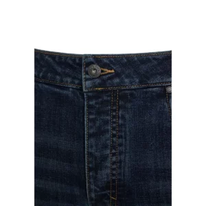Pantalón dénim multibolsillos Velilla 103048S Dénim azul, detalle de botón de cintura