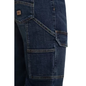 Pantalón dénim multibolsillos Velilla 103048S Dénim azul, detalle de bolsillo para herramientas