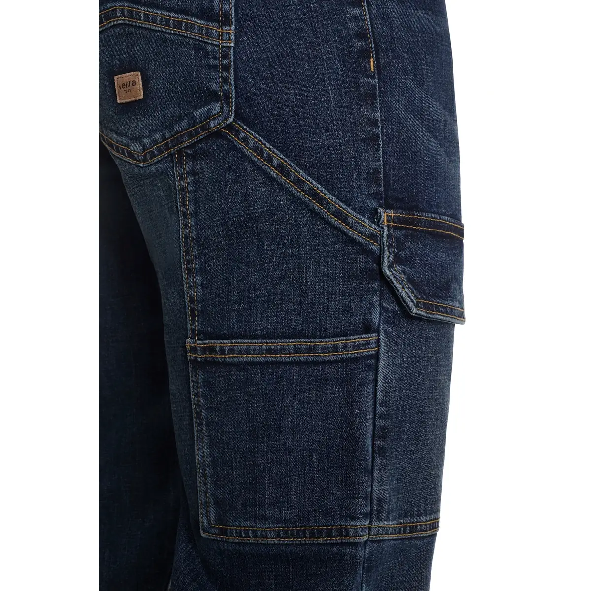Pantalón dénim multibolsillos Velilla 103048S 9 Pantalón dénim multibolsillos Velilla 103048S Dénim azul, detalle de bolsillo para herramientas