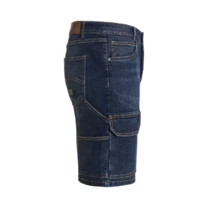 Bermuda dénim stretch Velilla 103049S Dénim azul, vista lateral opuesta