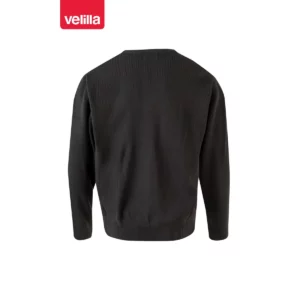 Jersey punto fino cuello pico Velilla 104 Gris, vista trasera