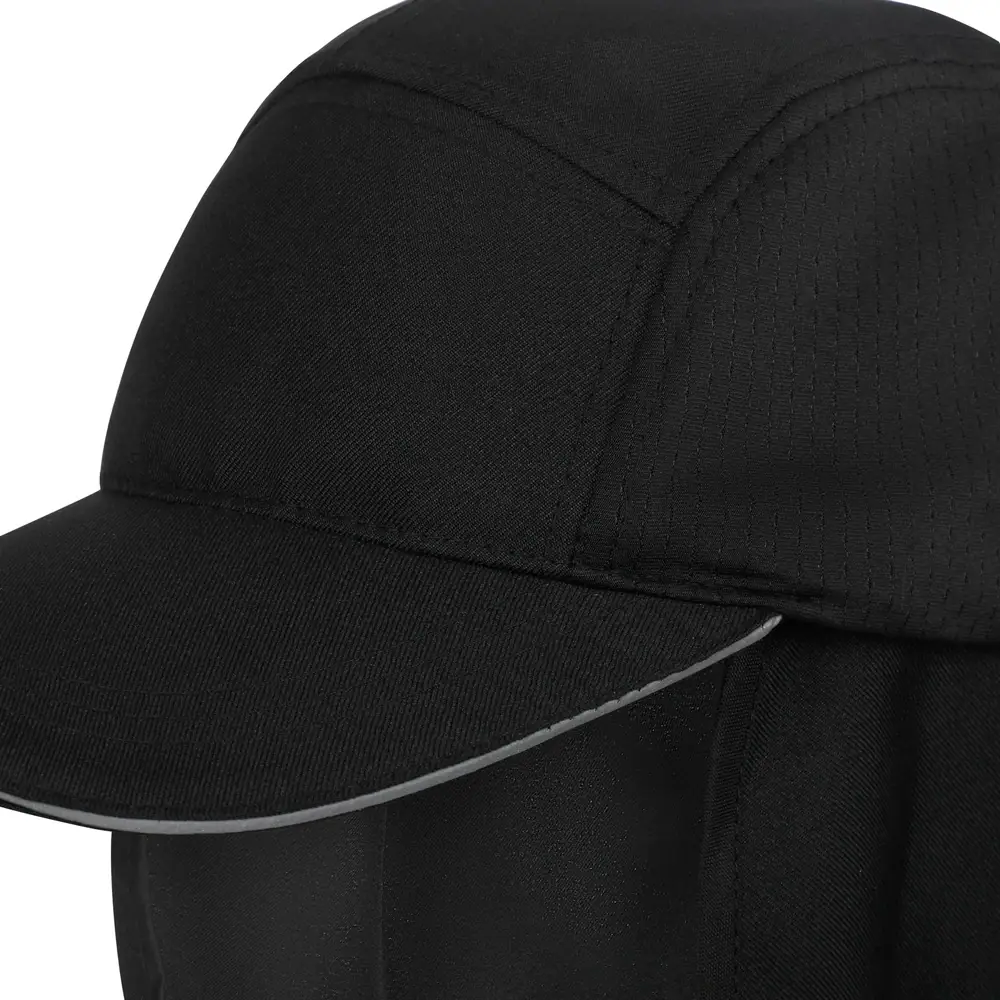Gorra con cubrenucas Velilla 104001 9 Gorra con cubrenucas Velilla 104001 Negro, detalle de visera y panel frontal