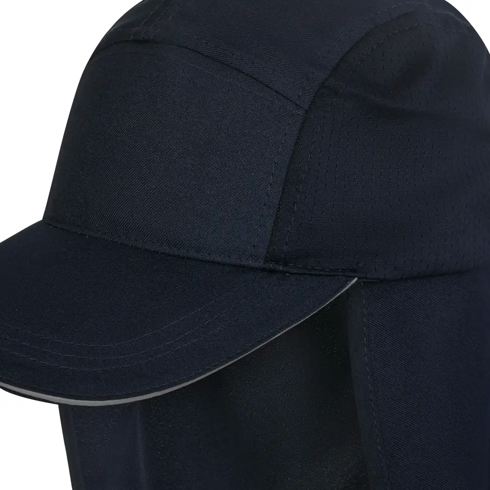 Gorra con cubrenucas Velilla 104001 12 Gorra con cubrenucas Velilla 104001 Azul navy, detalle de visera y panel frontal