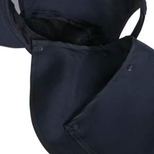 Gorra con cubrenucas Velilla 104001 Azul navy, detalle de sujeción del cubrenucas