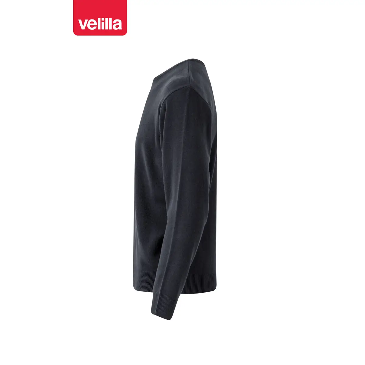 Jersey punto fino cuello redondo Velilla 105 2 Jersey punto fino cuello redondo Velilla 105 Azul marino, vista lateral