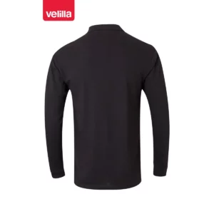 Polo manga larga Velilla 105503 Negro, vista trasera