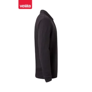 Polo manga larga Velilla 105503 Negro, vista lateral