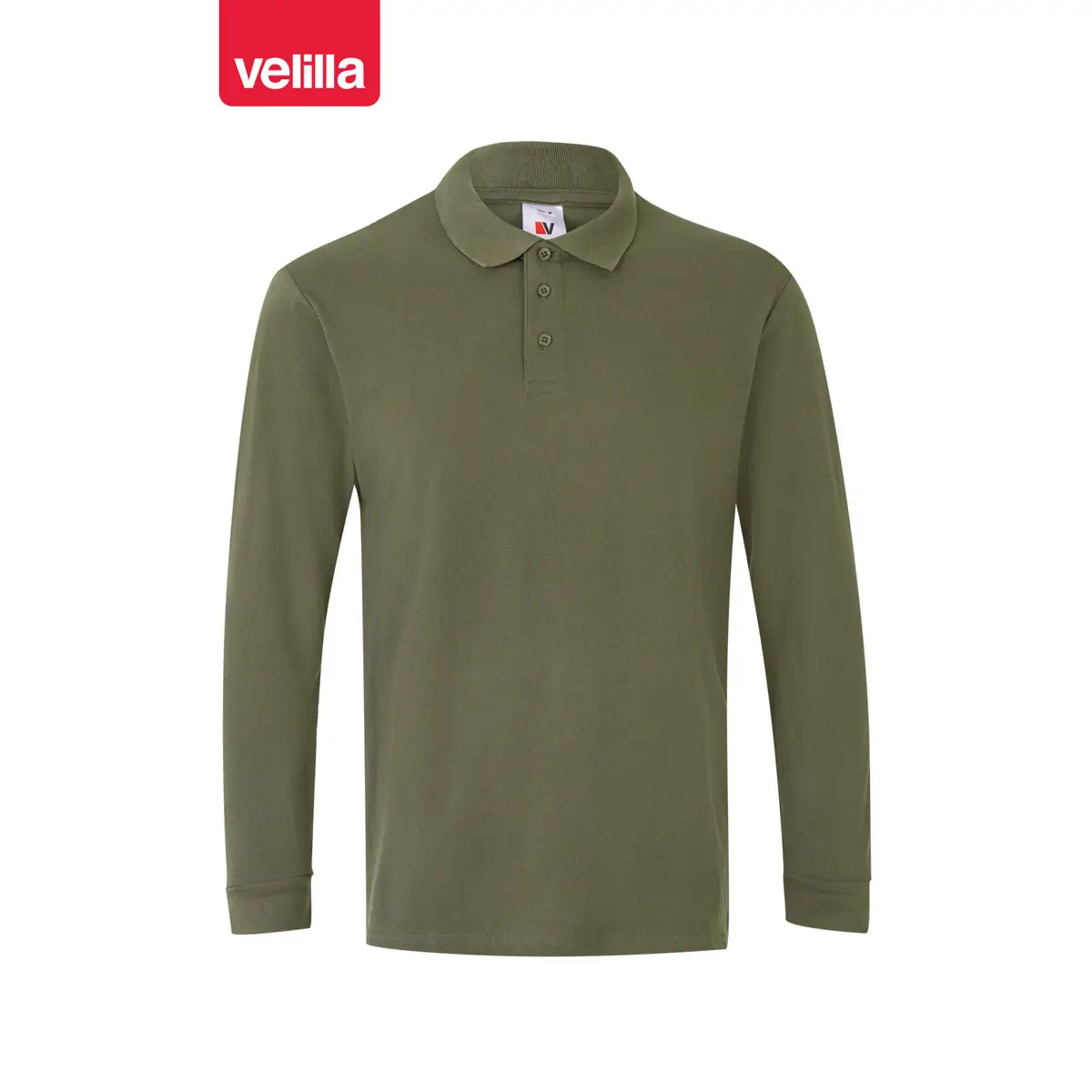 Polo manga larga Velilla 105503 22 Polo manga larga Velilla 105503 Verde caza, vista frontal