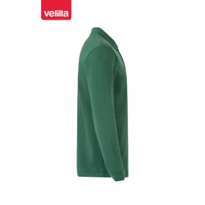 Polo manga larga Velilla 105503 Verde bosque, vista lateral