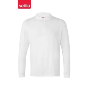 Polo manga larga Velilla 105503 Blanco, vista frontal