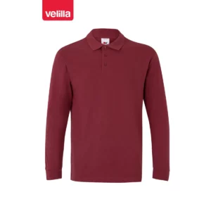 Polo manga larga Velilla 105503 Granate, vista frontal