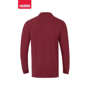 Polo manga larga Velilla 105503 Granate, vista trasera