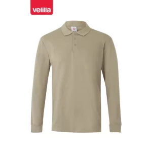 Polo manga larga Velilla 105503 Beige arena, vista frontal