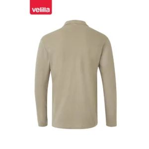 Polo manga larga Velilla 105503 Beige arena, vista trasera