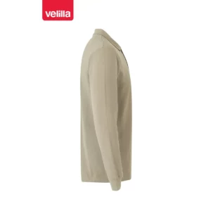 Polo manga larga Velilla 105503 Beige arena, vista lateral
