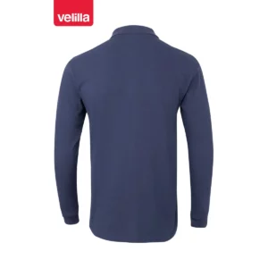 Polo manga larga Velilla 105503 Azul navy, vista trasera