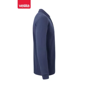 Polo manga larga Velilla 105503 Azul navy, vista lateral